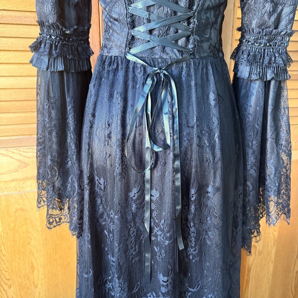 Dark in Love Gothic Victorian Vampire Medieval Ophelia's Pleasures Dress - Picture 14 of 17